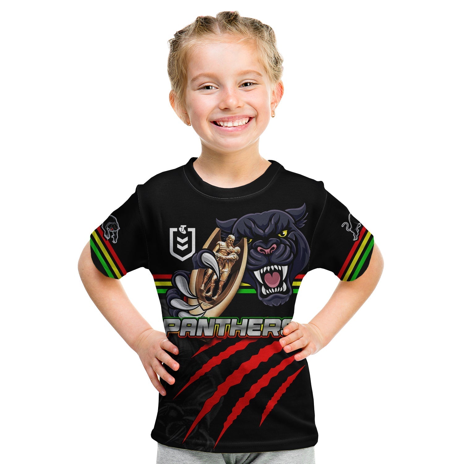Panthers Rugby T Shirt KID Premiers 2022 Black Vibe - Vibe Hoodie Shop