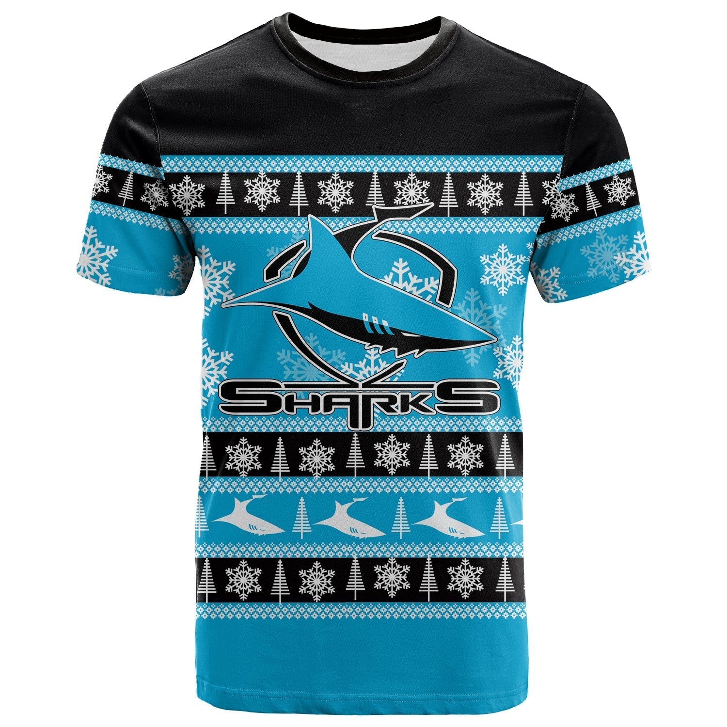 Cronulla - Sutherland Sharks T shirt Christmas 2021 - Vibe Hoodie Shop