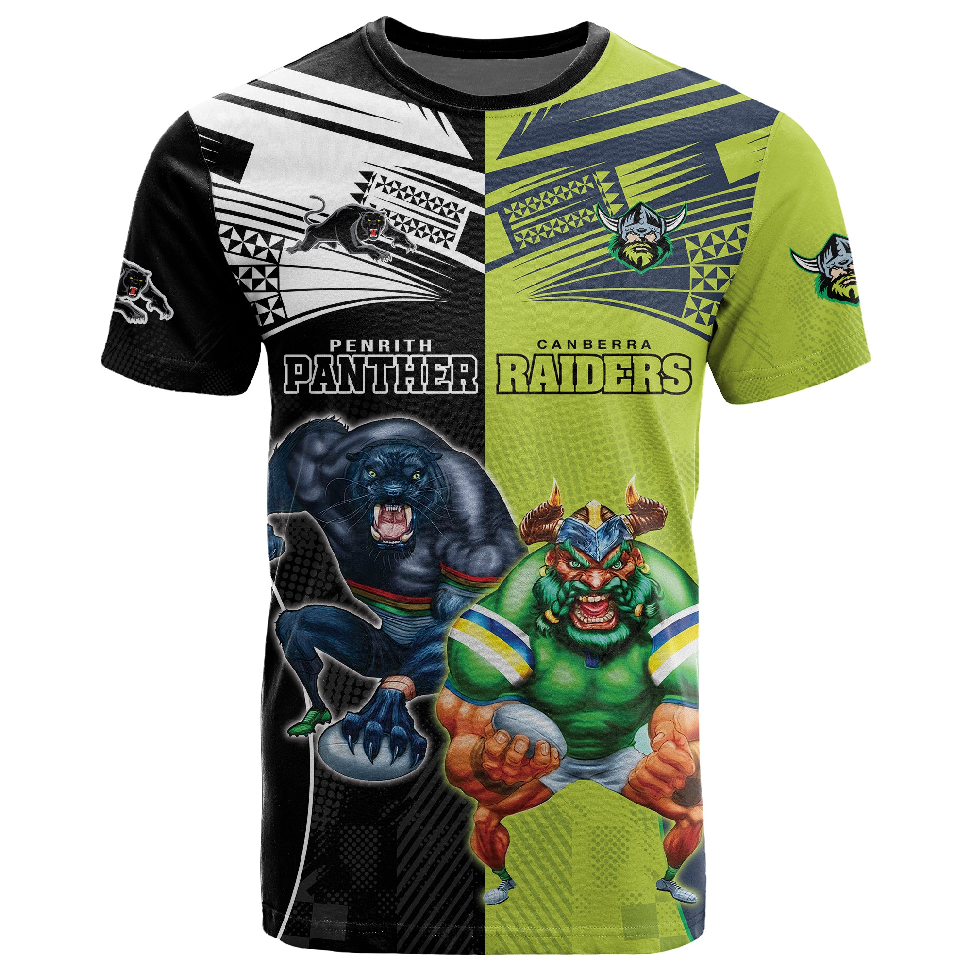 CUSTOMER REQUEST- Panthers Vs Raiders Mascot - 17/05/24 - T shirt - LT9