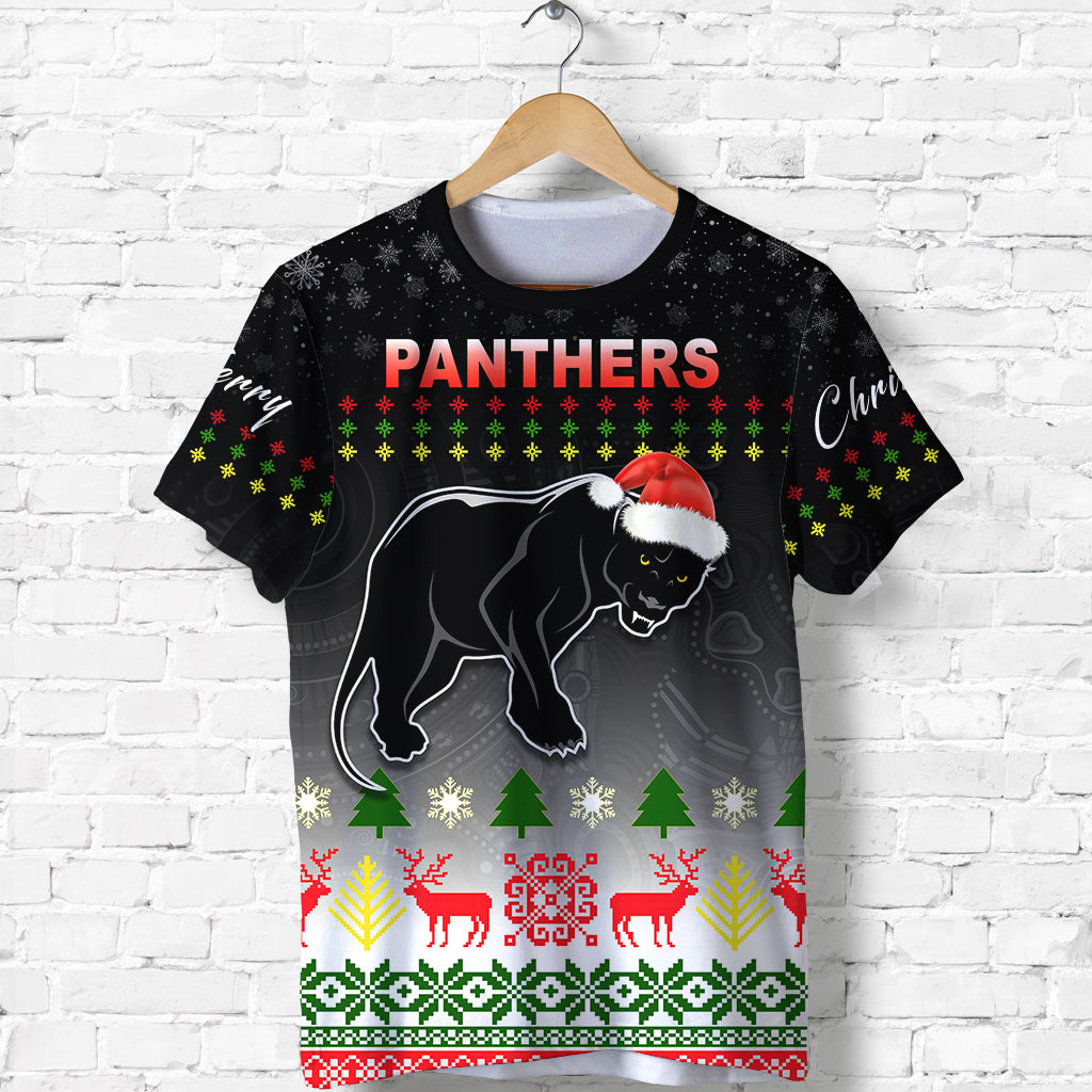 Penrith Panthers T shirt Merry Christmas 2021 Indigenous - Vibe Hoodie Shop