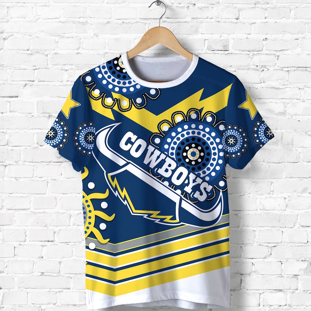 Proud Cowboys T shirt Indigenous North Queensland - Vibe Hoodie Shop