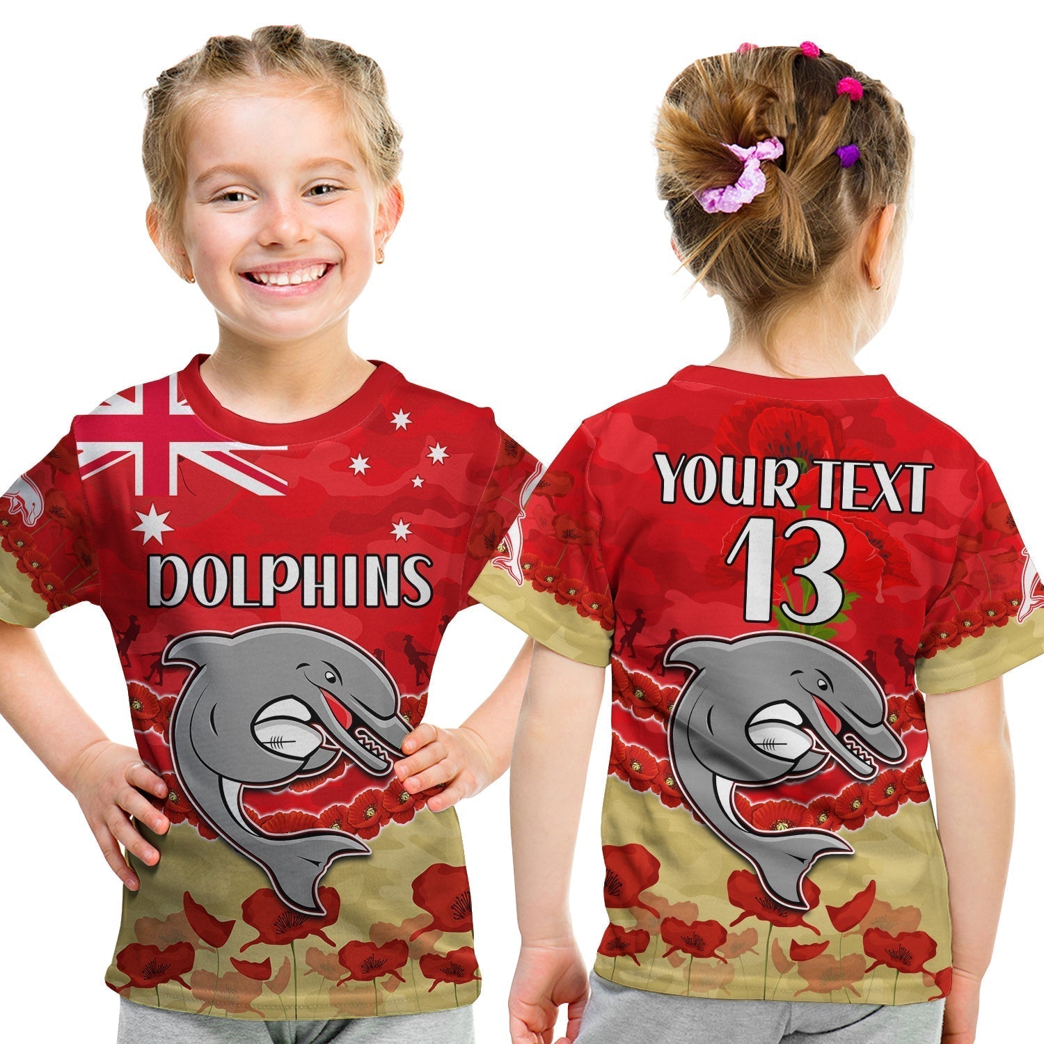 custom-text-and-number-dolphins-rugby-t-shirt-kid-anzac-day-lest-we-forget