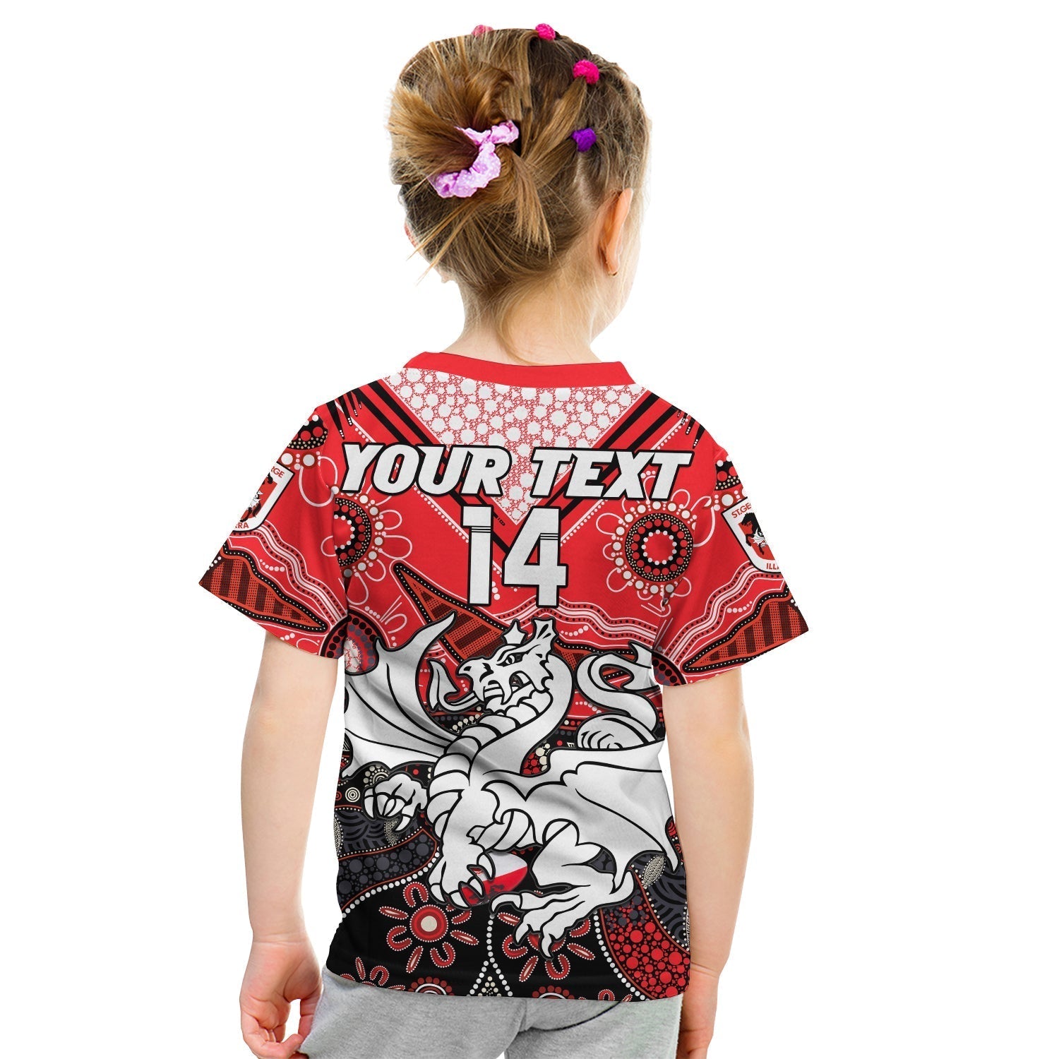 custom-text-and-number-dragons-rugby-t-shirt-kid-indigenous-pattern-artsy-version