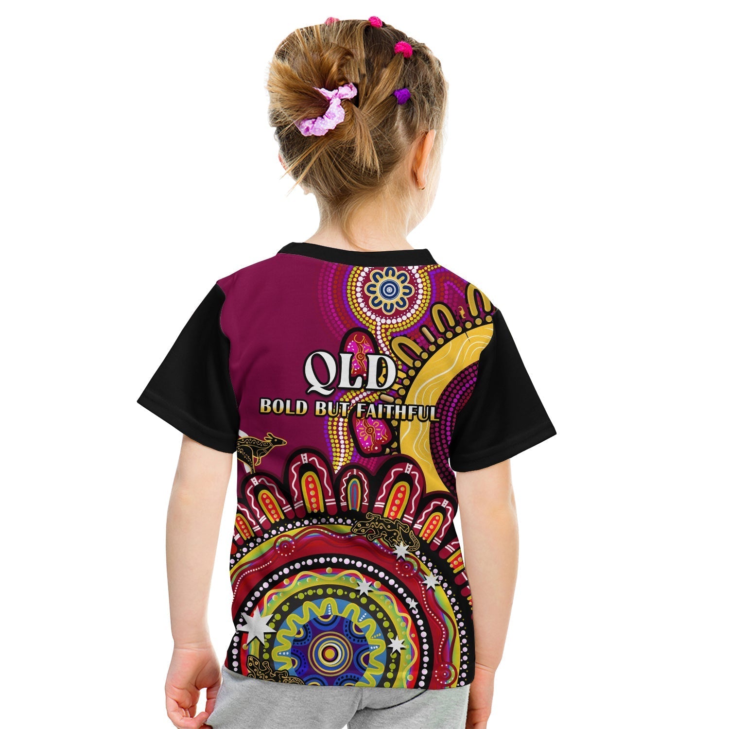 Queensland State T Shirt QLD Australian Indigenous Art - Vibe Hoodie Shop