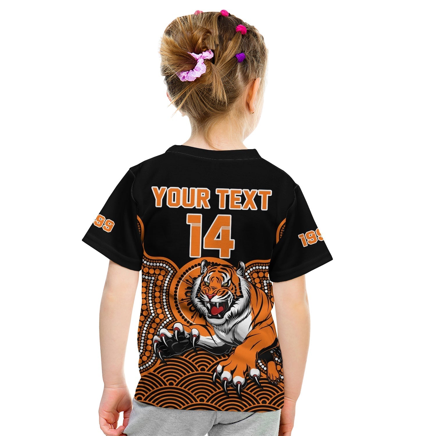 custom-text-and-number-wests-tigers-rugby-t-shirt-kid-indigenous-black-artsy