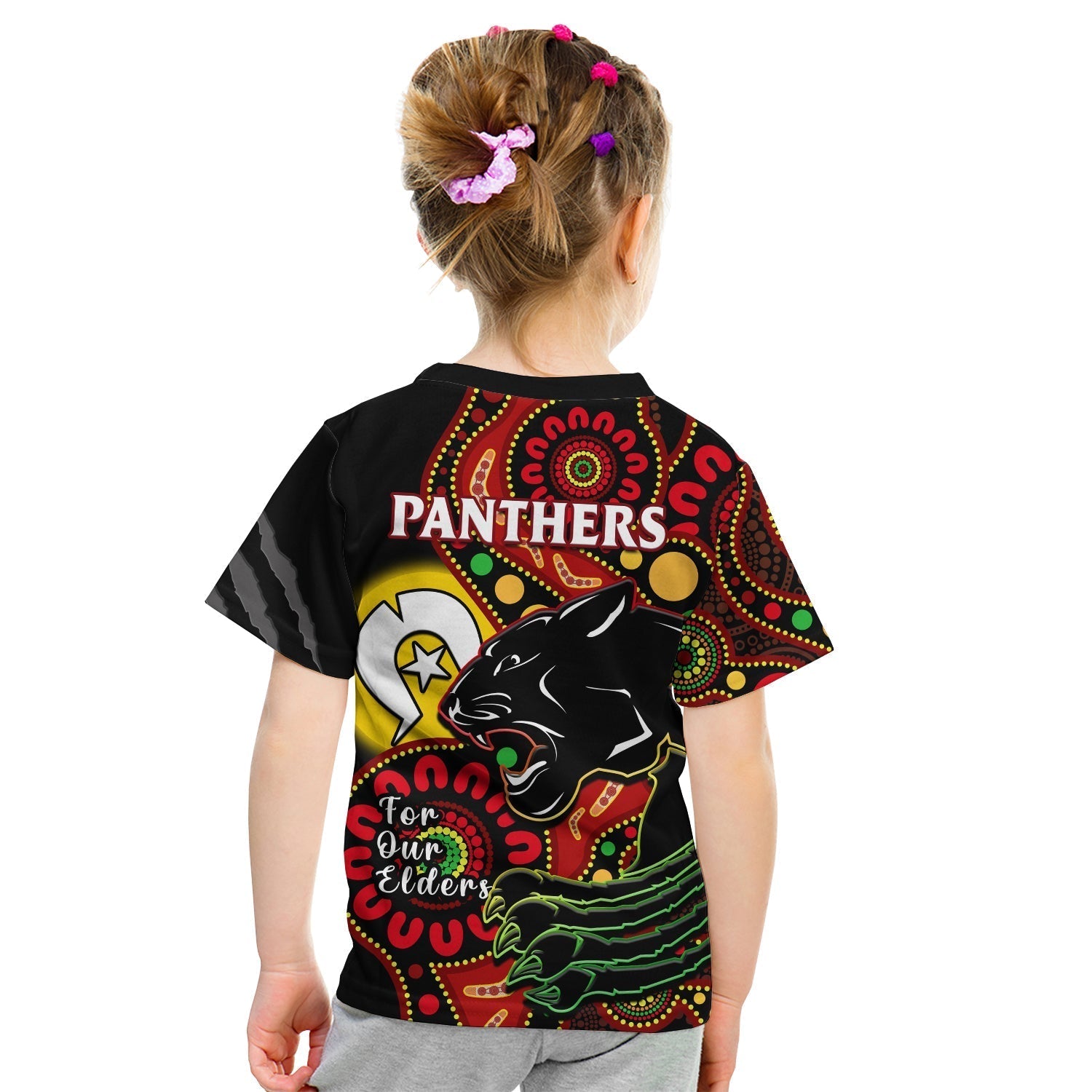 Panthers Rugby NAIDOC 2023 T Shirt KID For Our Elders Aboriginal - Vibe Hoodie Shop