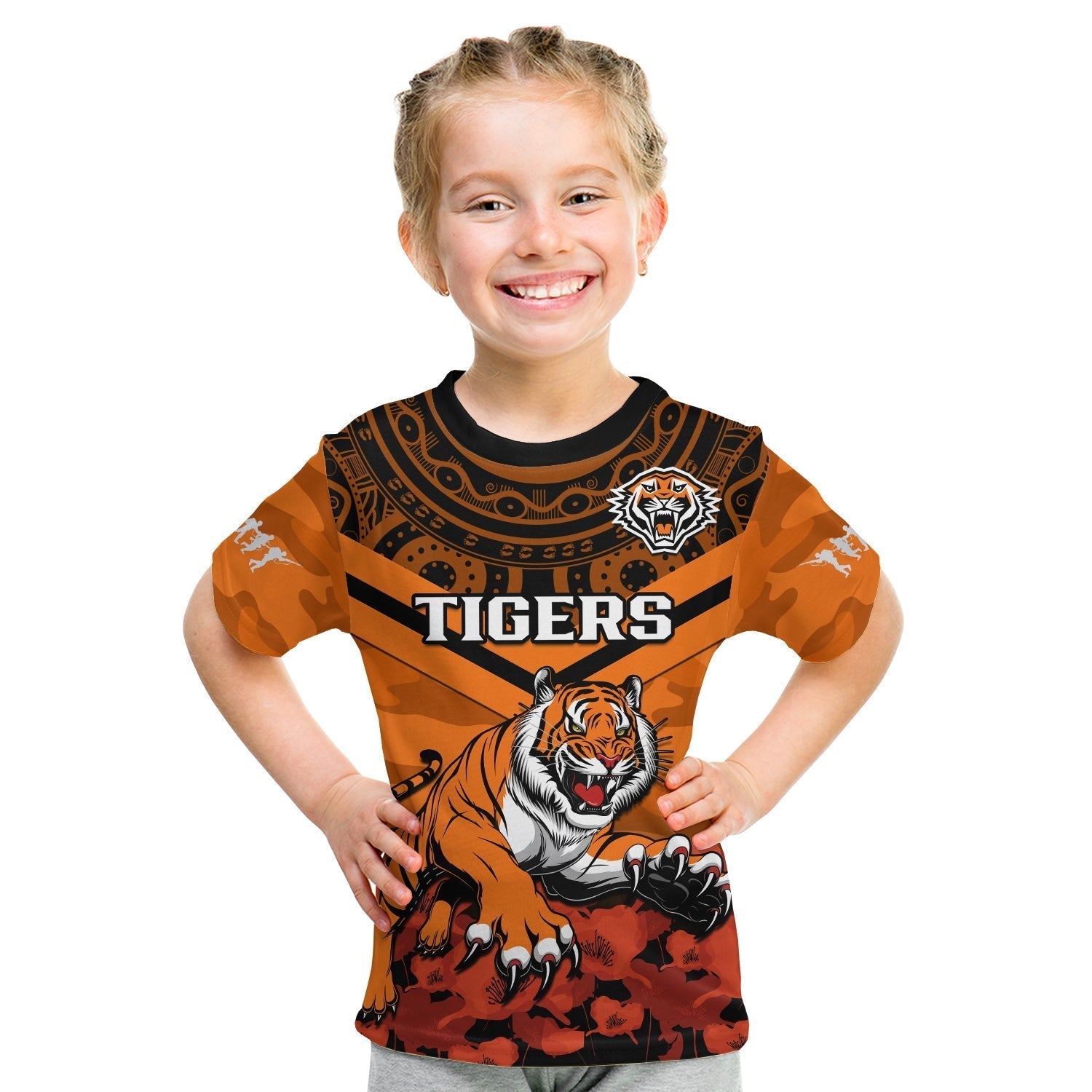 tigers-rugby-anzac-2023-rugby-t-shirt-kid-camouflage-mix-indigenous