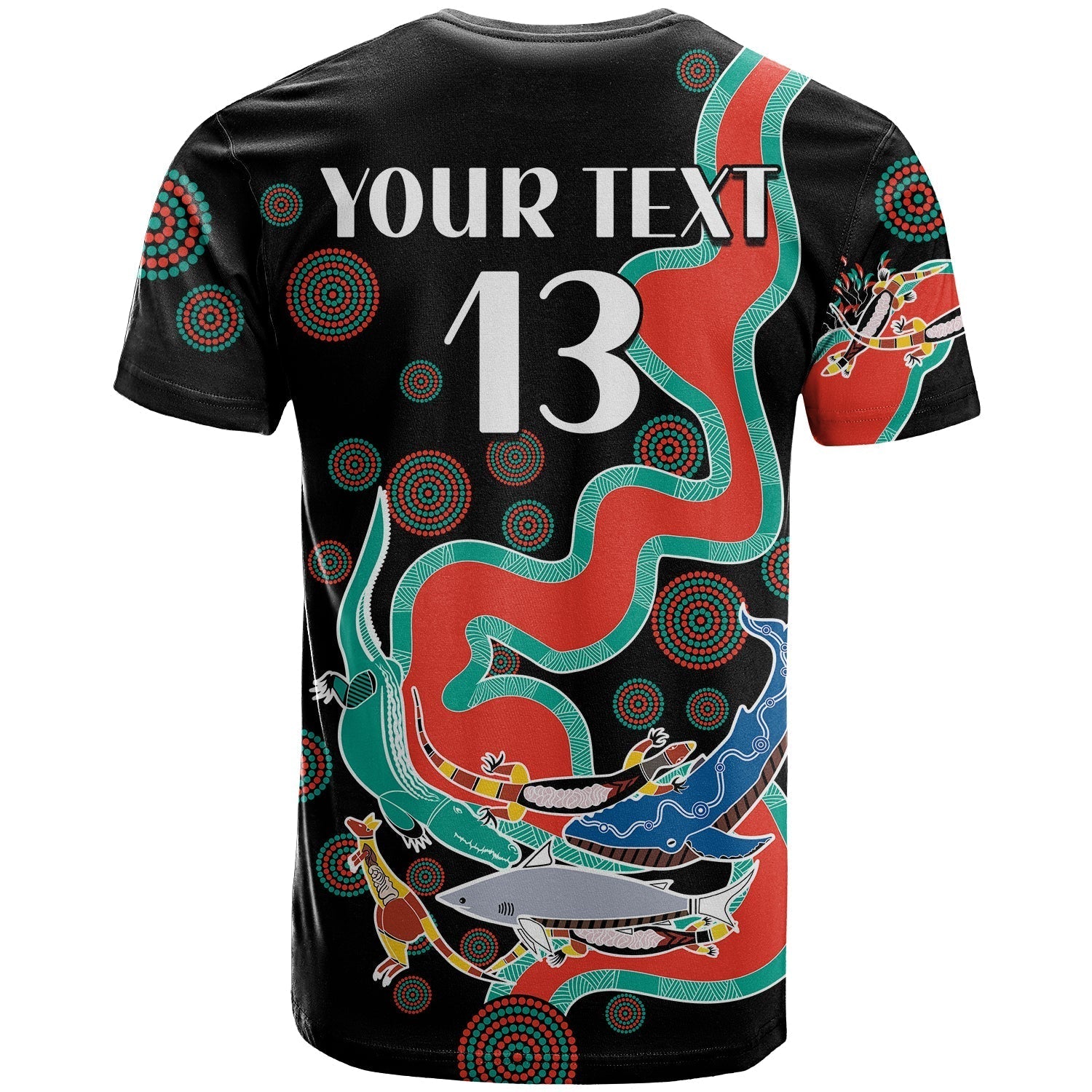 (Custom Text and Number) Rabbitohs T Shirt Go The Bunnies Aboriginal - Vibe Hoodie Shop