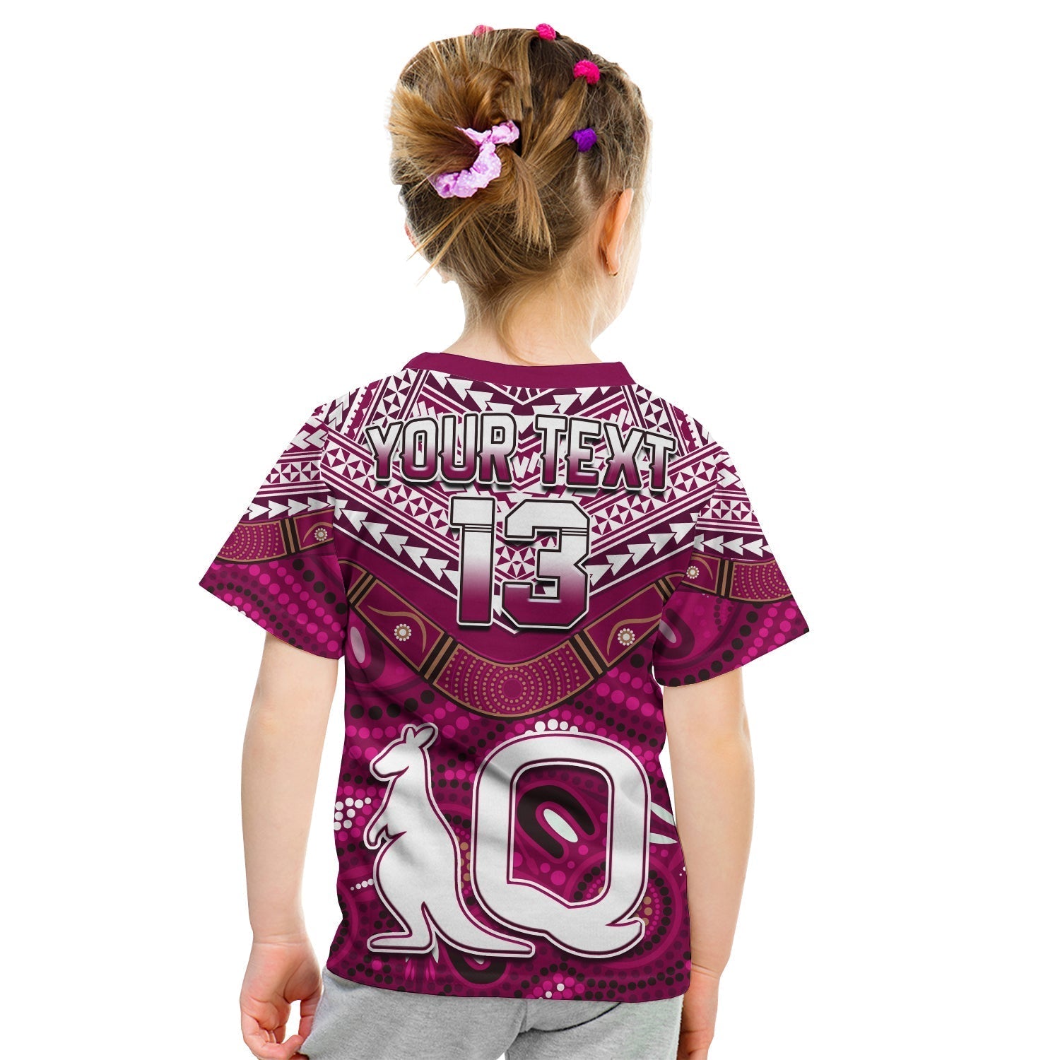 (Custom Text and Number) QLD Maroons T Shirt Aboriginal and Polynesia Admirable - Vibe Hoodie Shop