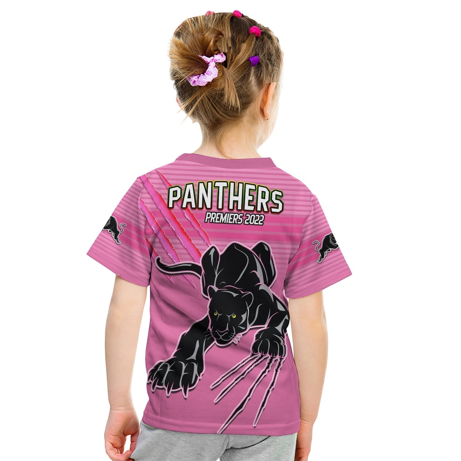Panthers Proud T Shirt KID Back to Back Premiers 2022 Version Pink - Vibe Hoodie Shop