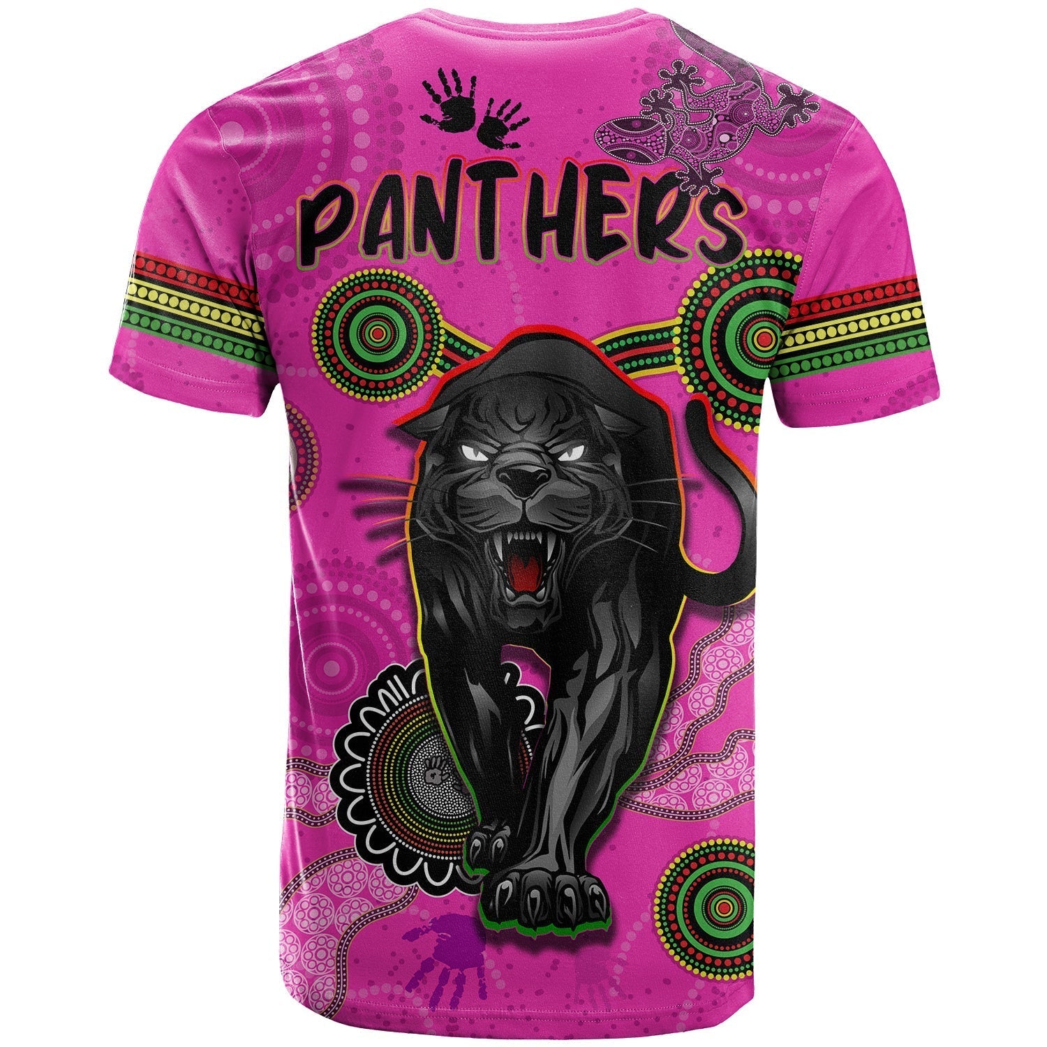 Panthers T Shirt Aboriginal with Lizard - Vibe Hoodie Shop