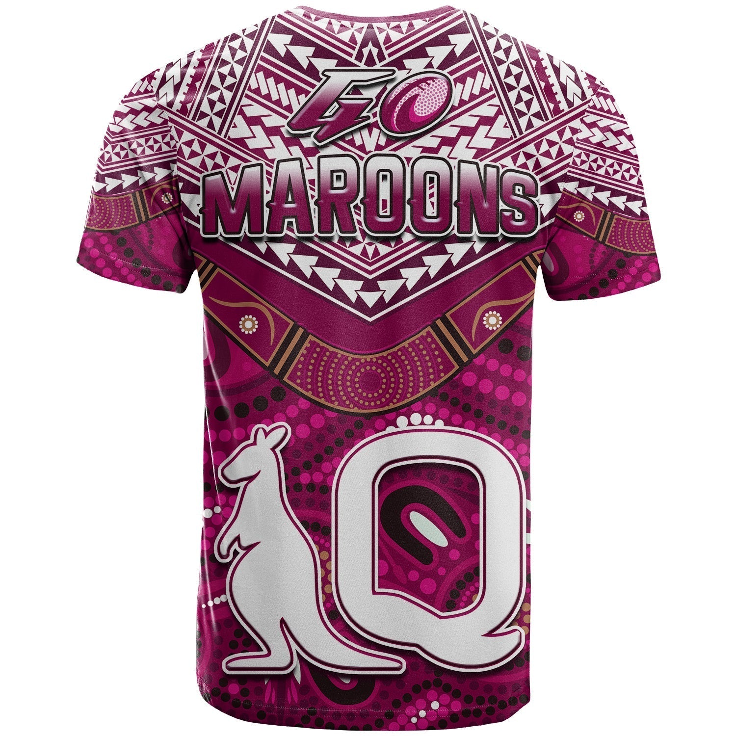 QLD Maroons T Shirt Aboriginal and Polynesia Admirable - Vibe Hoodie Shop