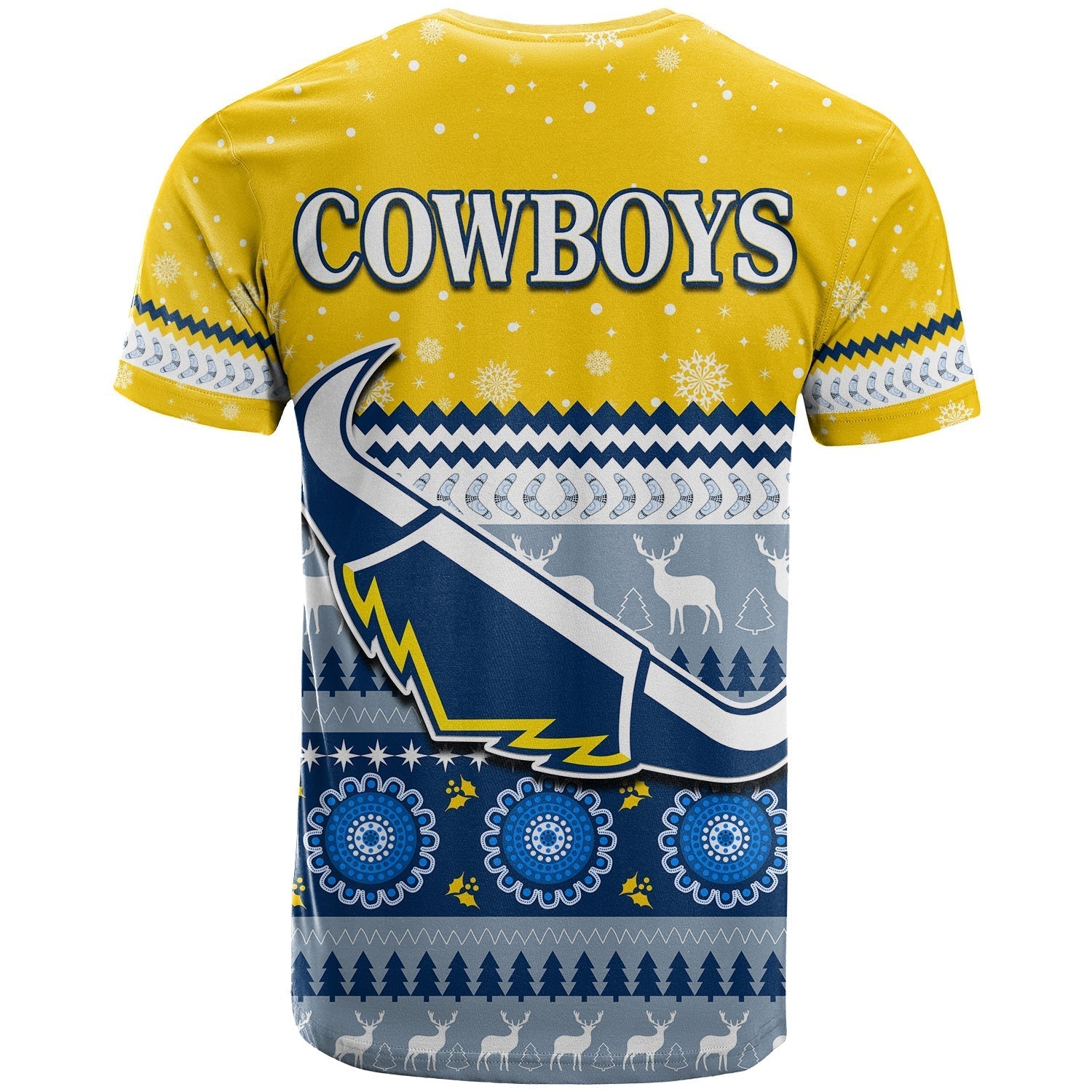 Cowboys Aboriginal T Shirt Christmas North Queensland - Vibe Hoodie Shop