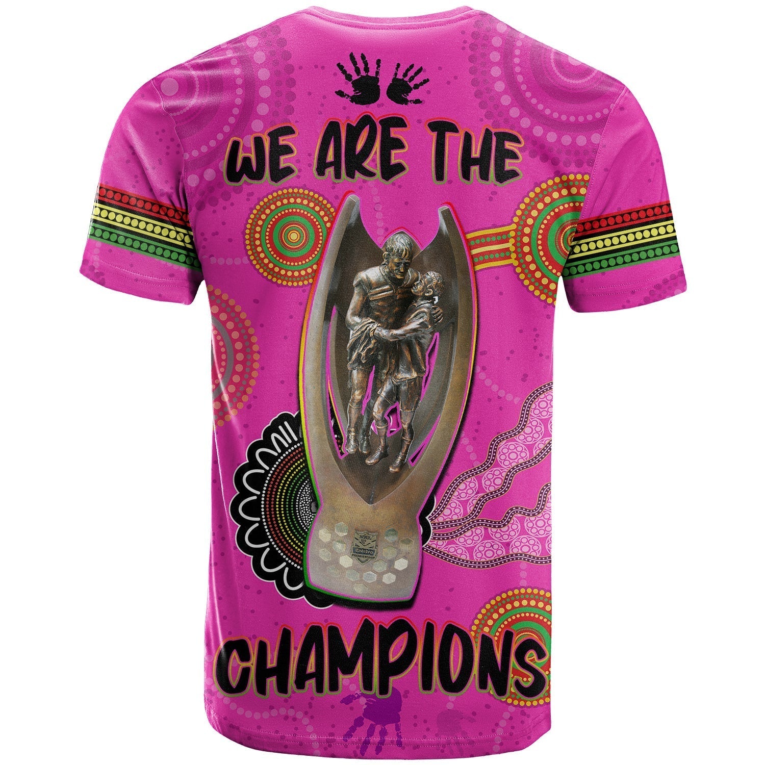 Panthers T Shirt Aboriginal Premiers 2022 We Are The Champions With Trophy - Vibe Hoodie Shop