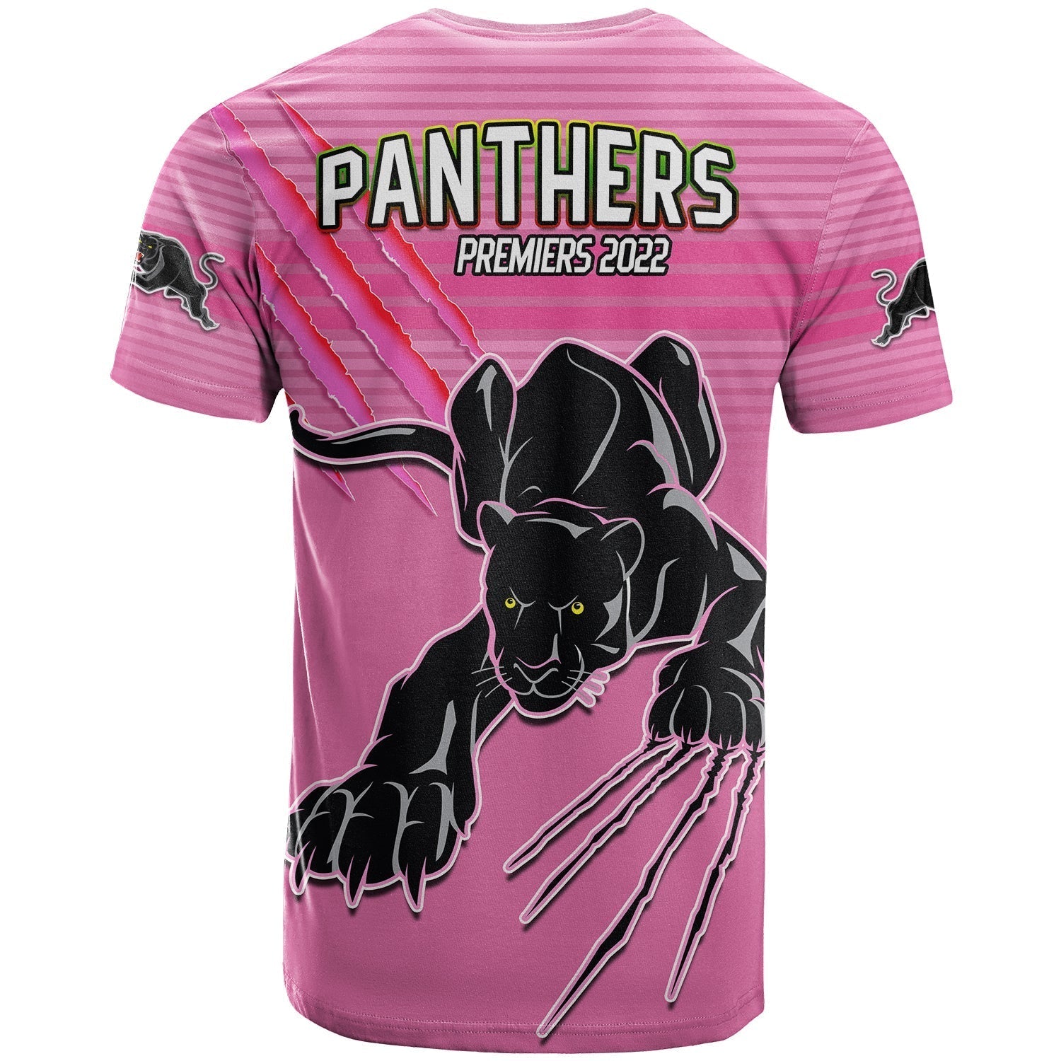 Panthers Proud T Shirt Back to Back Premiers 2022 Version Pink - Vibe Hoodie Shop