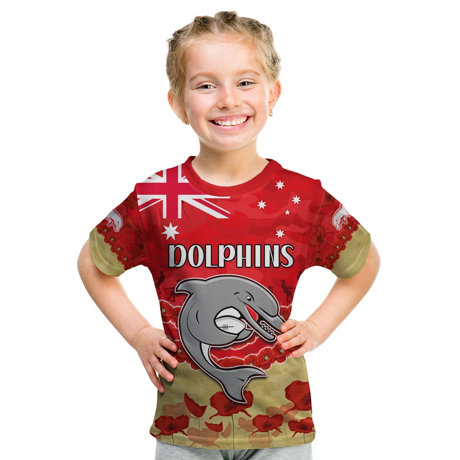 custom-text-and-number-dolphins-rugby-t-shirt-kid-anzac-day-lest-we-forget