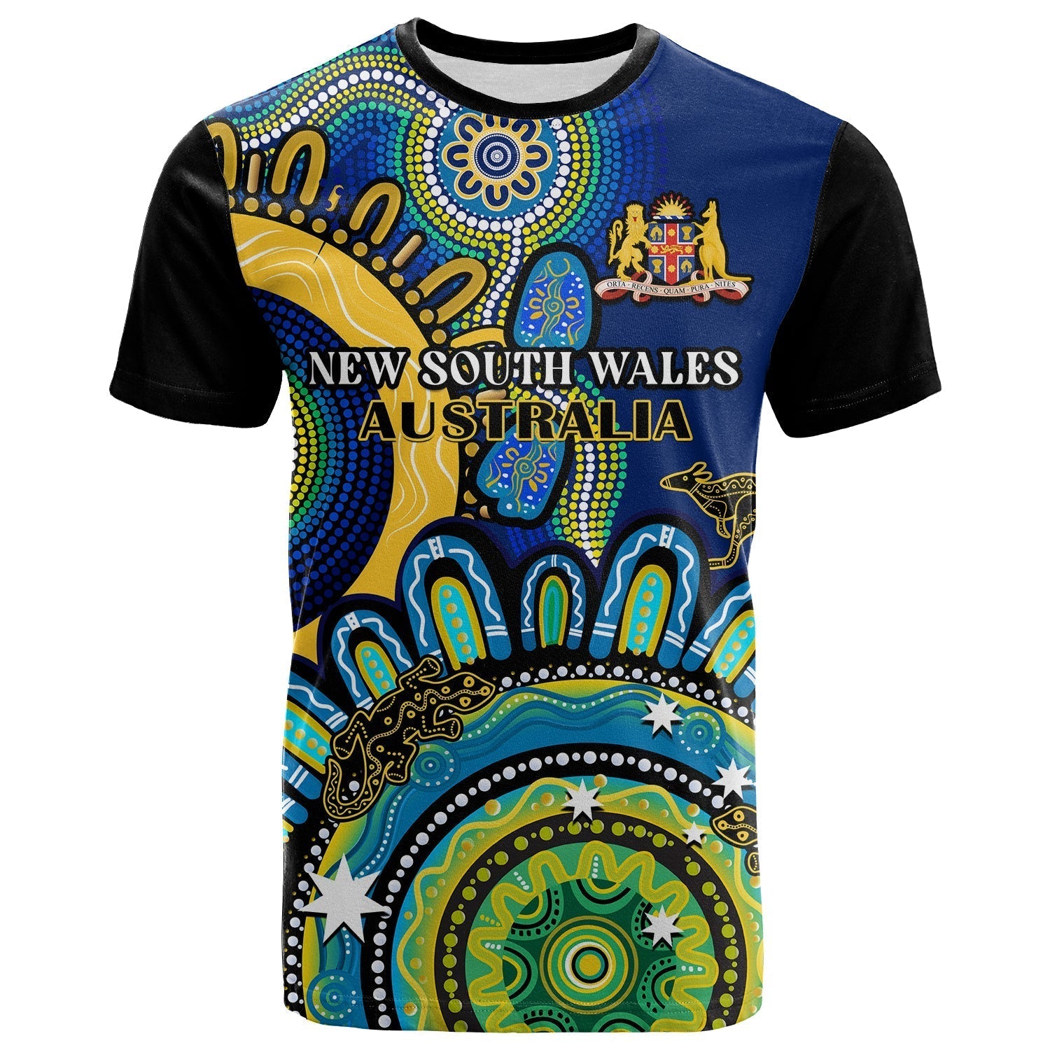 (Custom Personalised) New South Wales State T Shirt NSW Australian Indigenous Art - Vibe Hoodie Shop