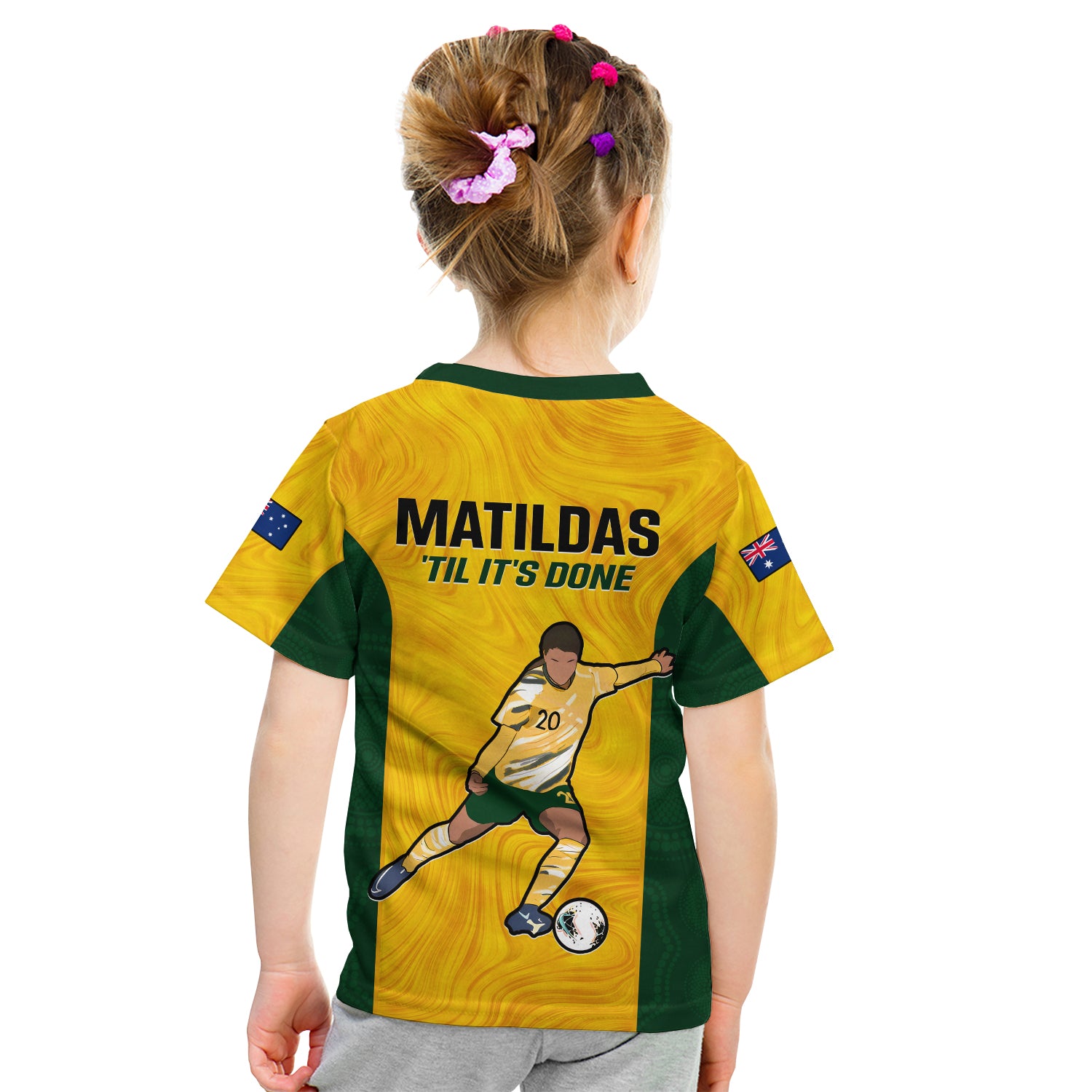 Australia Soccer T Shirt Sam Kerr Matildas World Cup Yellow - Vibe Hoodie Shop