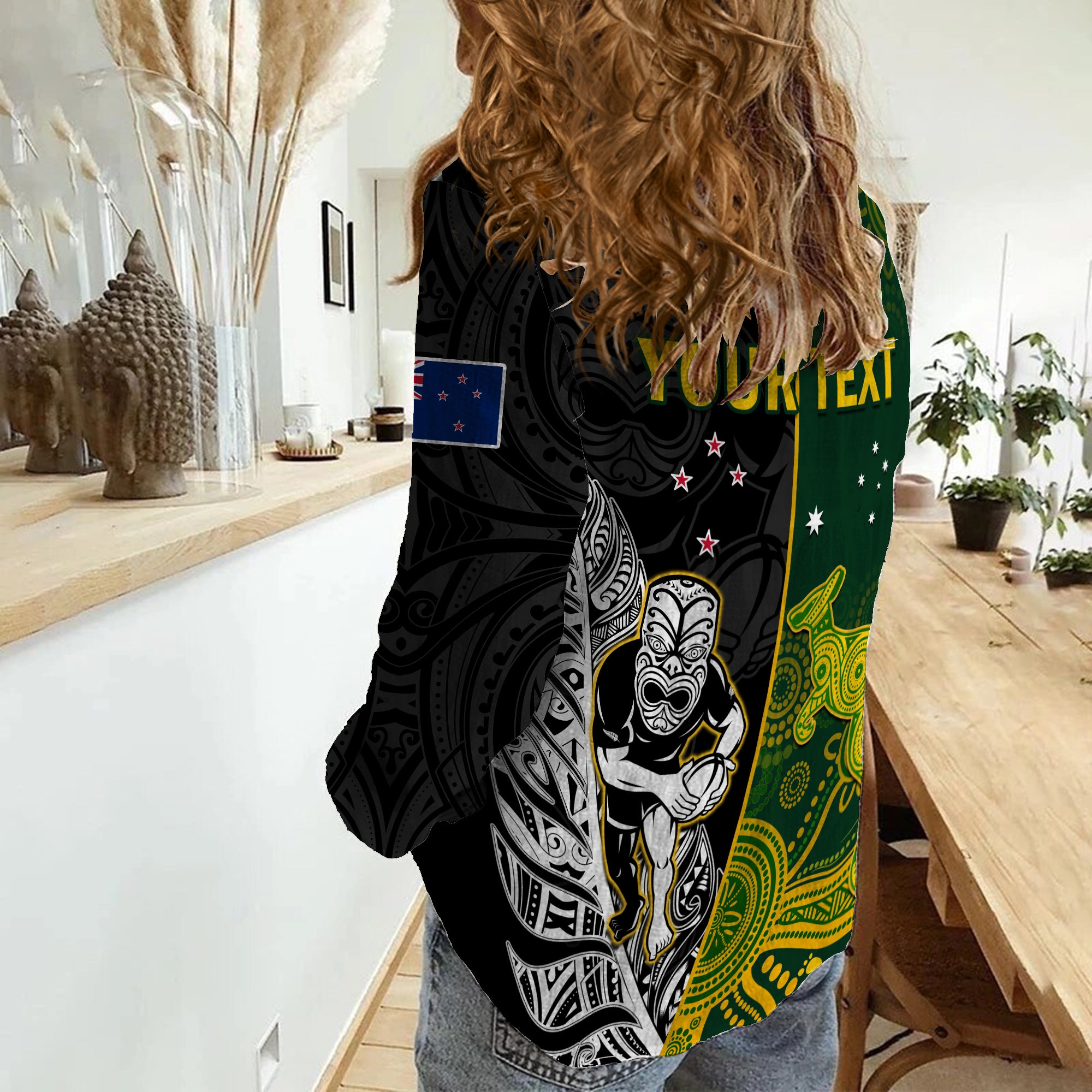 Personalised Australia Rugby Mix Aotearoa Rugby Women Casual Shirt Wallabies All Black Special - Vibe Hoodie Shop