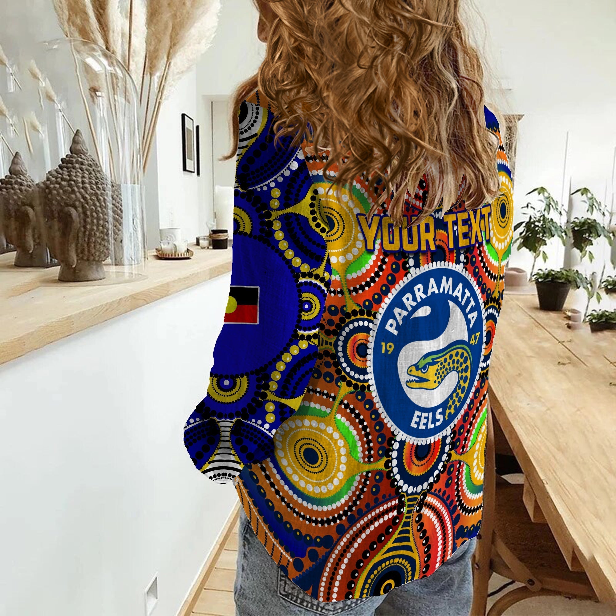 (Custom Personalised) Eels Indigenous Women Casual Shirt Parramatta NAIDOC Special - Vibe Hoodie Shop