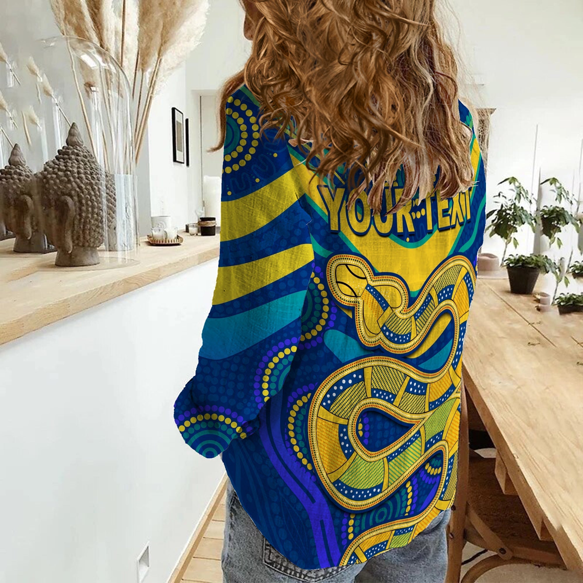 (Custom Personalised) Eels NAIDOC Week 2022 Women Casual Shirt Aboriginal Get Up - Vibe Hoodie Shop