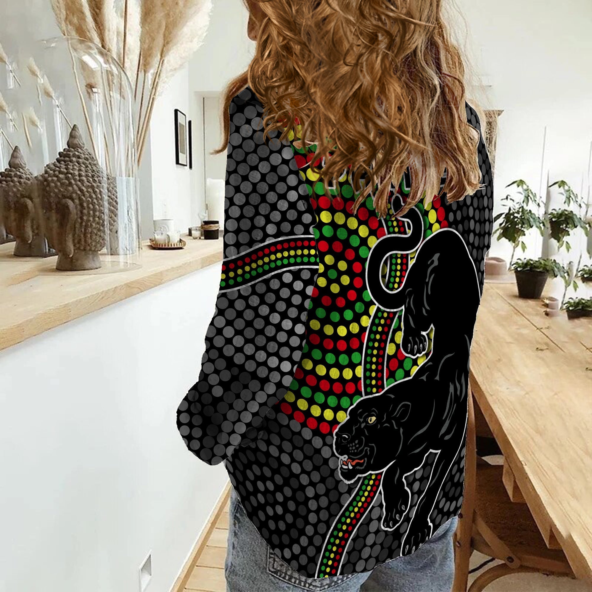 (Custom Personalised) Panthers Women Casual Shirt Simple Wild Indigenous - Vibe Hoodie Shop