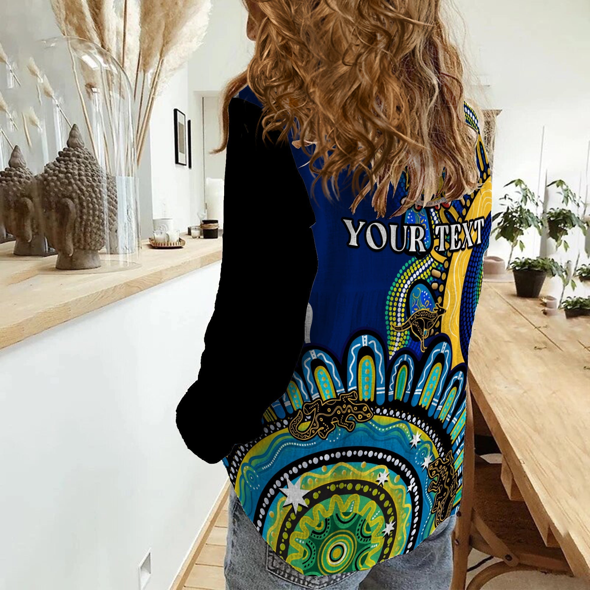 (Custom Personalised) New South Wales State Women Casual Shirt NSW Australian Indigenous Art - Vibe Hoodie Shop