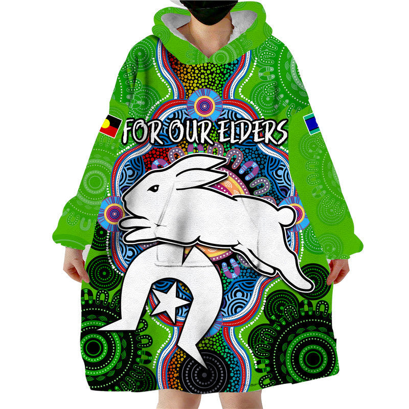 NAIDOC Week 2023 For Our Elders Wearable Blanket Hoodie Rabbitoths Indigenous No2 - Vibe Hoodie Shop