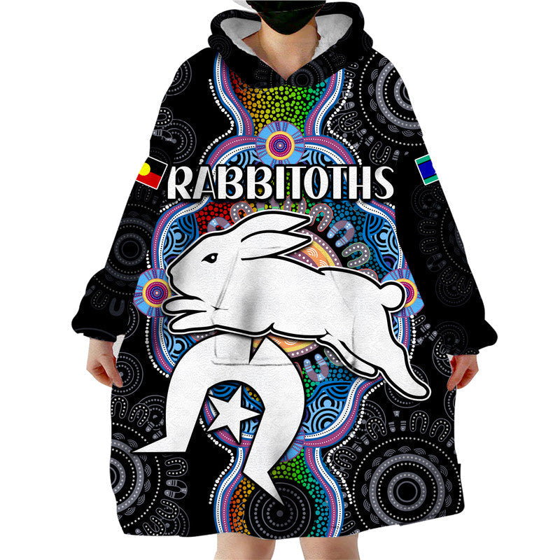 Rabbitoths NAIDOC Week 2022 Wearable Blanket Hoodie Indigenous - Vibe Hoodie Shop