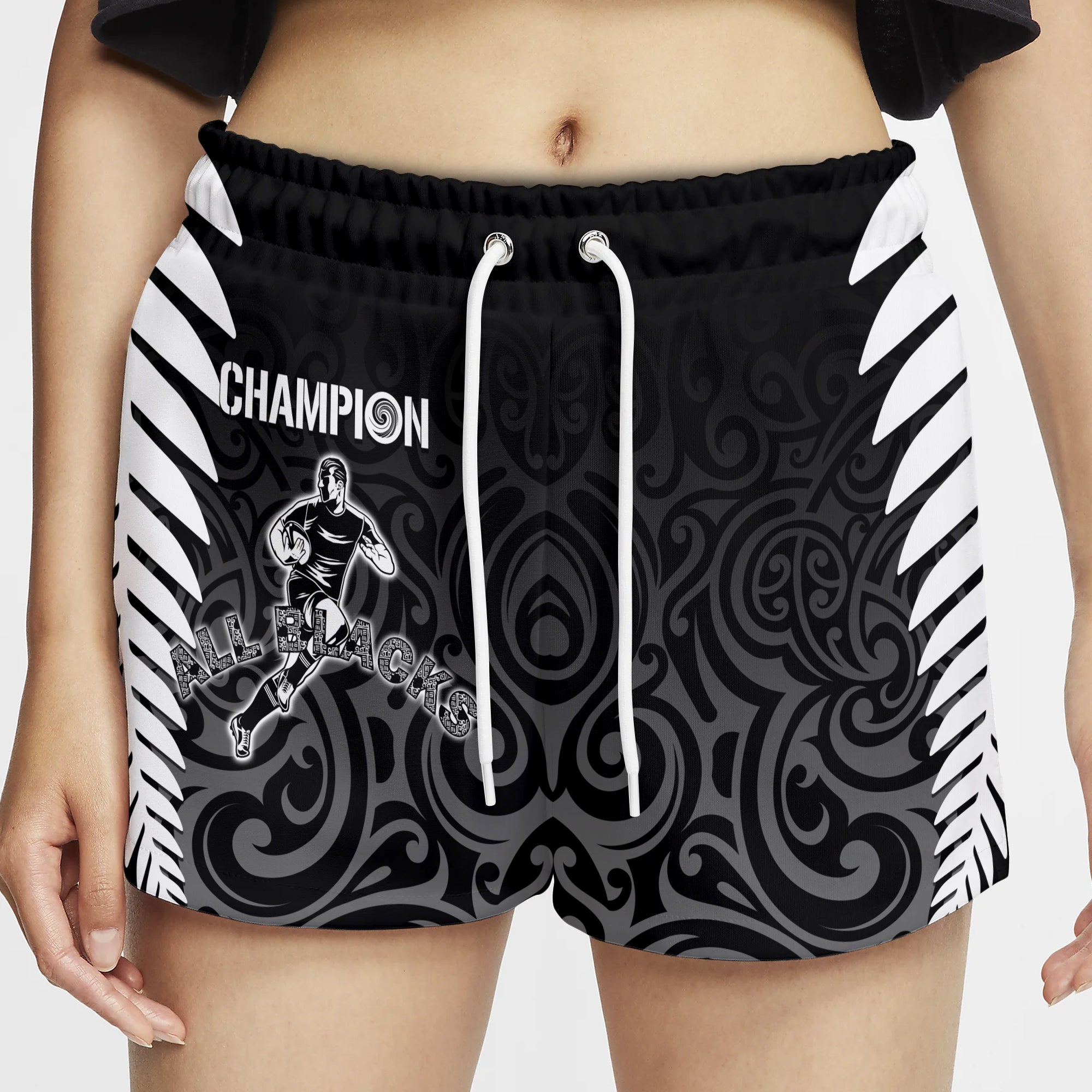 New Zealand Rugby Women Shorts All Black Champion LT7