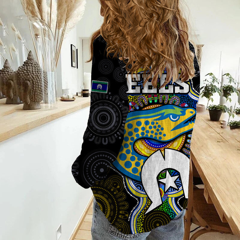 Eels Rugby NAIDOC Week Women Casual Shirt Indigenous - Vibe Hoodie Shop