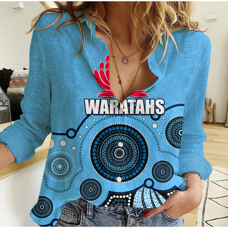(Custom Personalised And Number) NSW WARATAHS Casual Shirt Aboriginal - Vibe Hoodie Shop