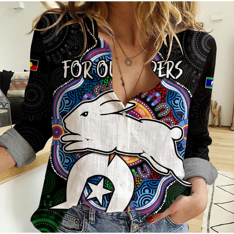 NAIDOC Week 2023 For Our Elders Women Casual Shirt Rabbitoths Indigenous - Vibe Hoodie Shop