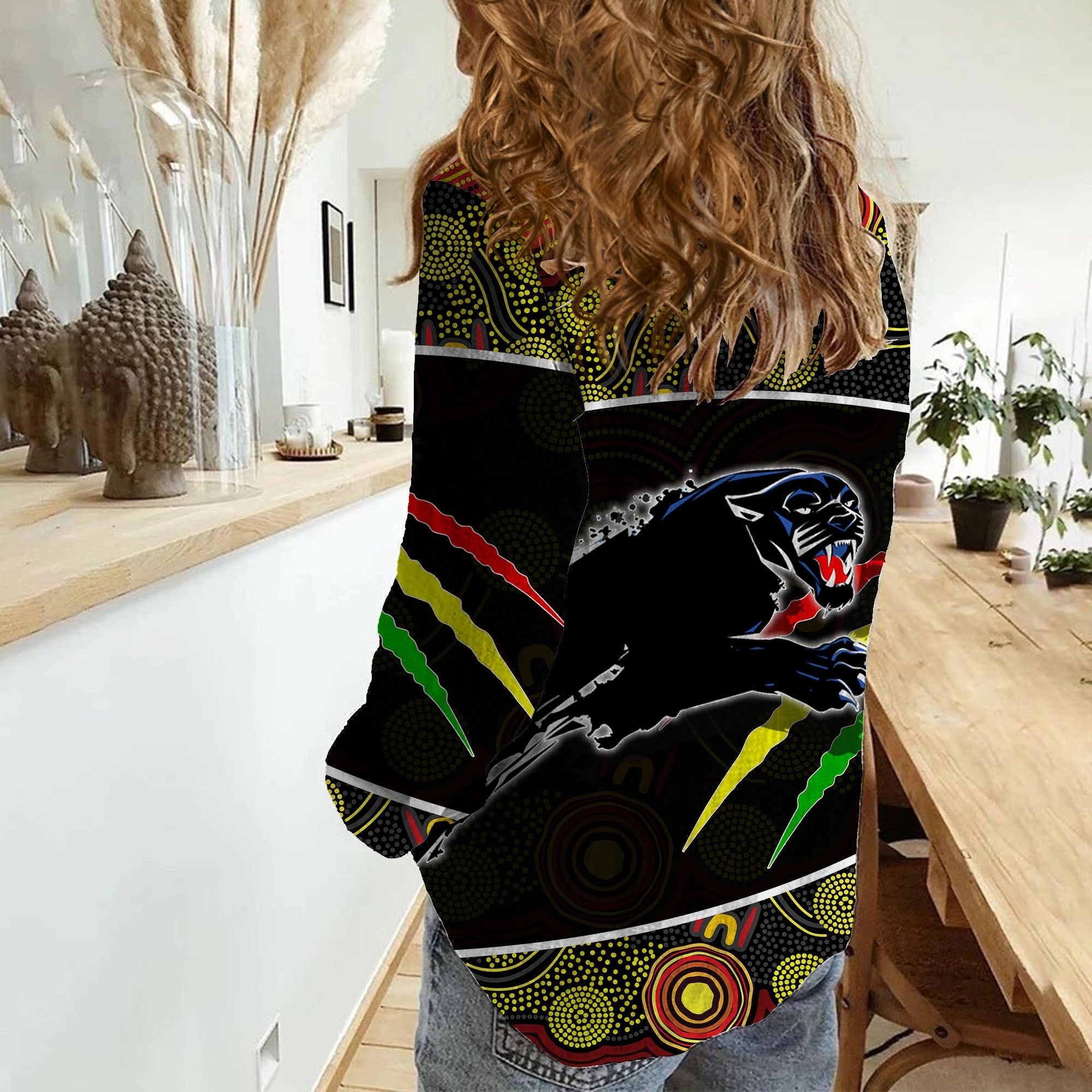 Panthers Rugby Casual Shirt Aboriginal Basic Style - Vibe Hoodie Shop