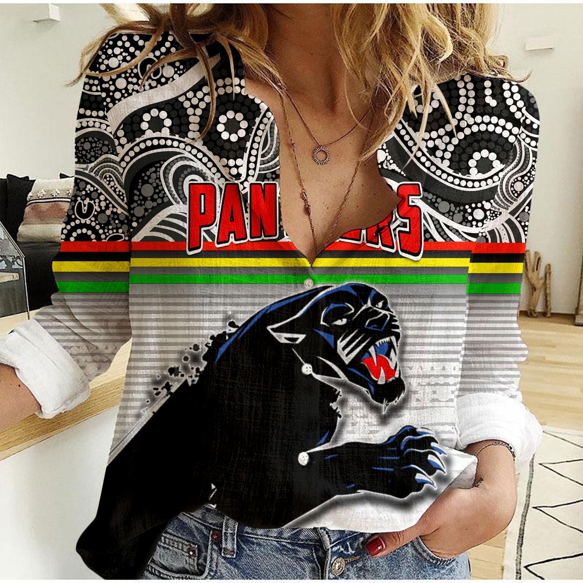 Panthers Rugby Champions 2022 Indigenous Basic Style Casual Shirt - Vibe Hoodie Shop