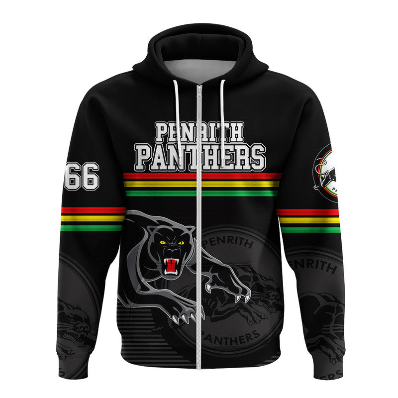 (Custom Personalised) Penrith Panthers Retro 1966 Hoodie Black LT6 - Vibe Hoodie Shop