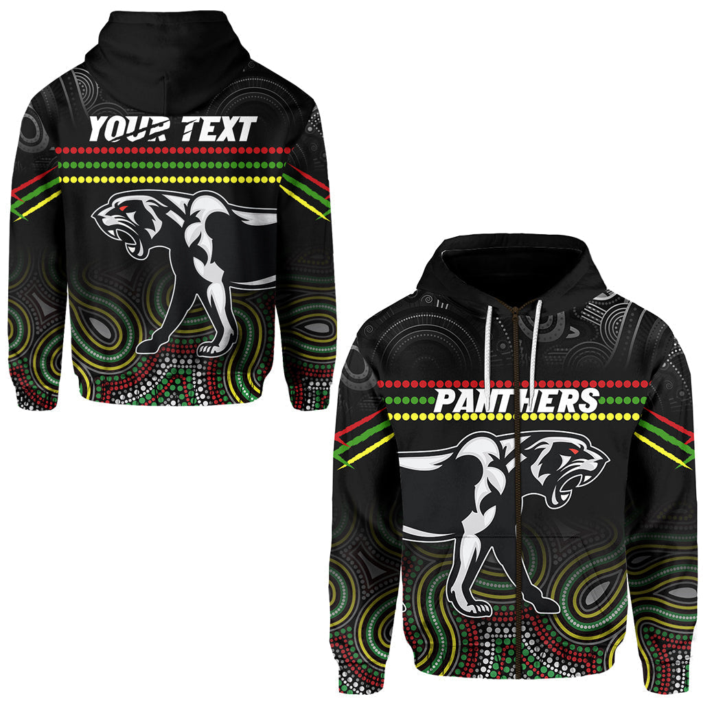 (Custom Personalised) Panthers Indigenous Zip Hoodie Premiers Penrith Champion LT13 - Vibe Hoodie Shop