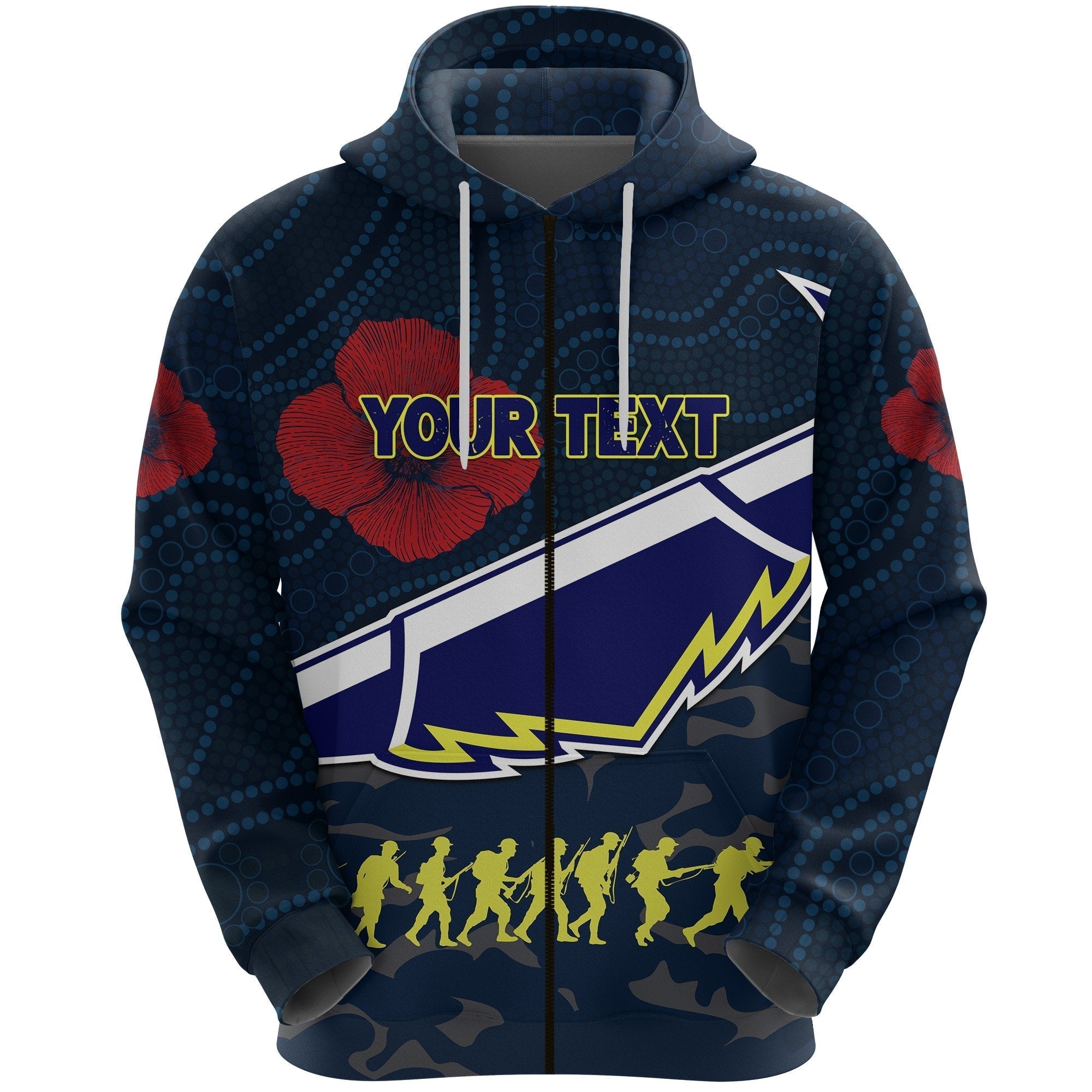 (Custom Personalised) Cowboys Zip Hoodie ANZAC Country Style - Vibe Hoodie Shop