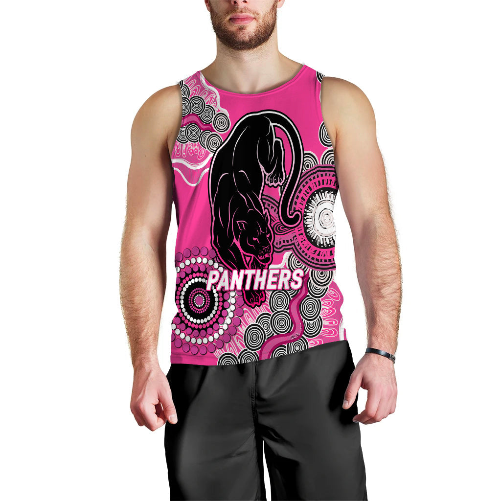 (Custom Personalised) Panthers Rugby 2022 Aboriginal Art Men Tank Top - - Vibe Hoodie Shop