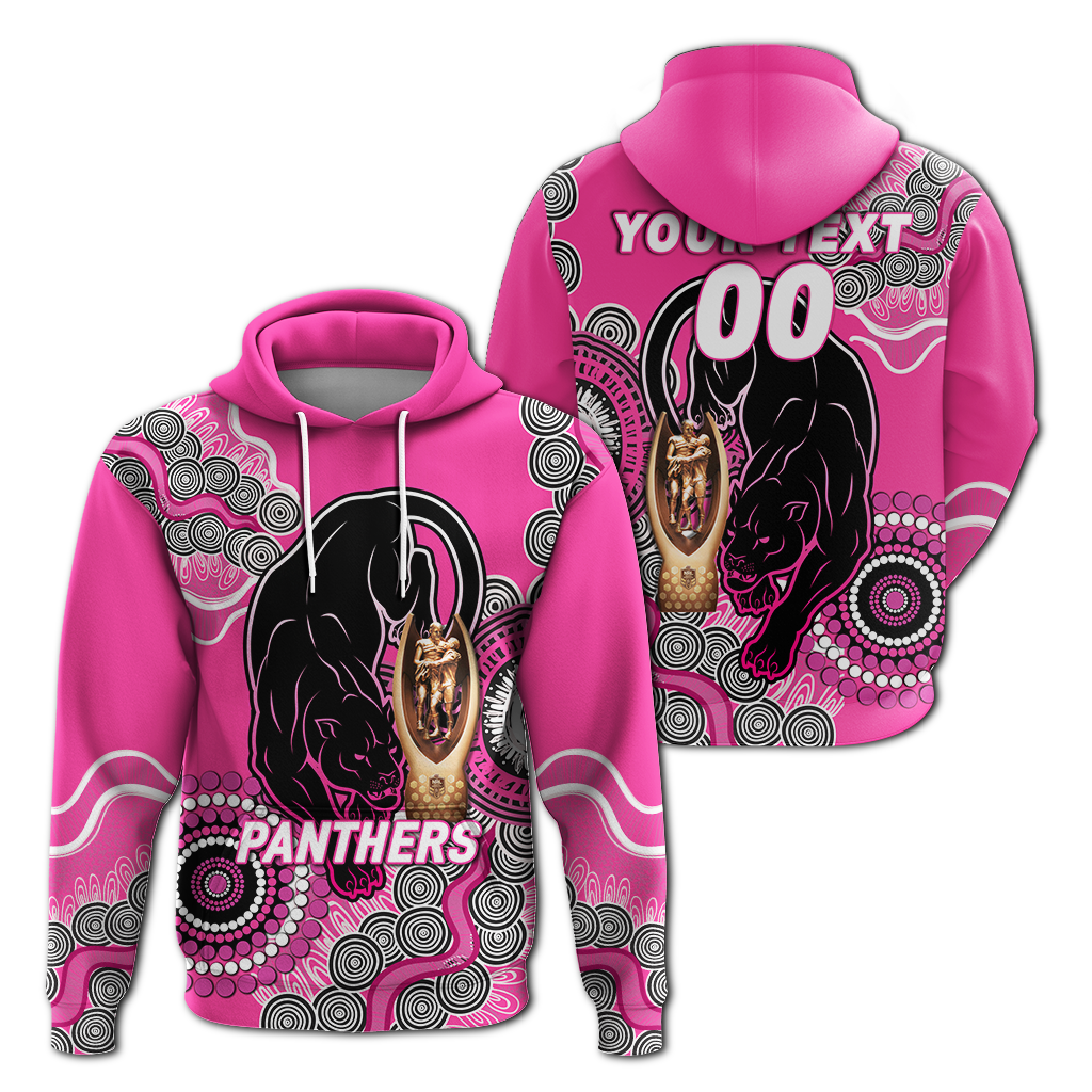 (Custom Personalised) Panthers Rugby Premiers 2022 Aboriginal Art Hoodie - LT12 - Vibe Hoodie Shop