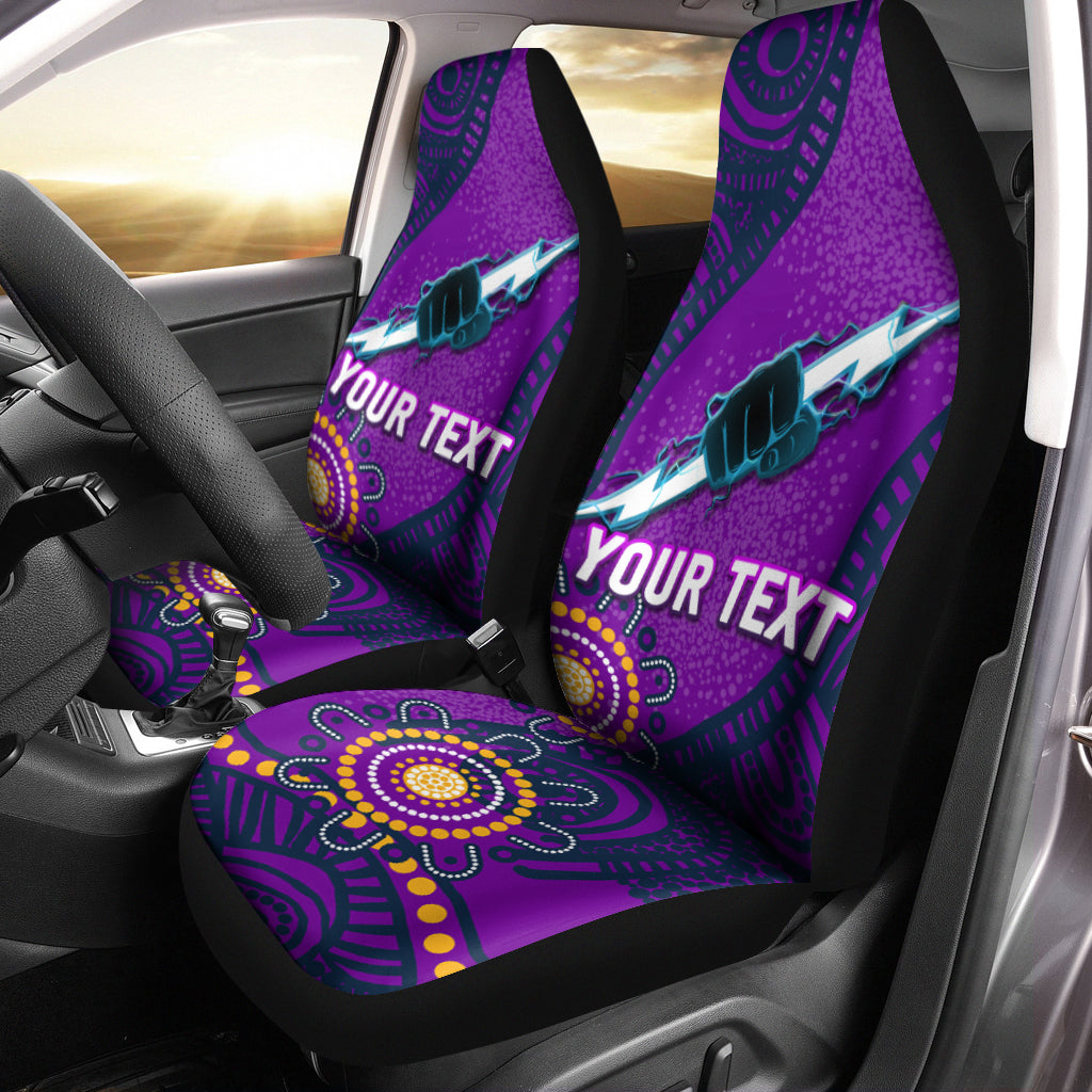 (Custom Personalised) Storm Rugby 2022 Aboriginal Art Car Seat Covers - - Vibe Hoodie Shop