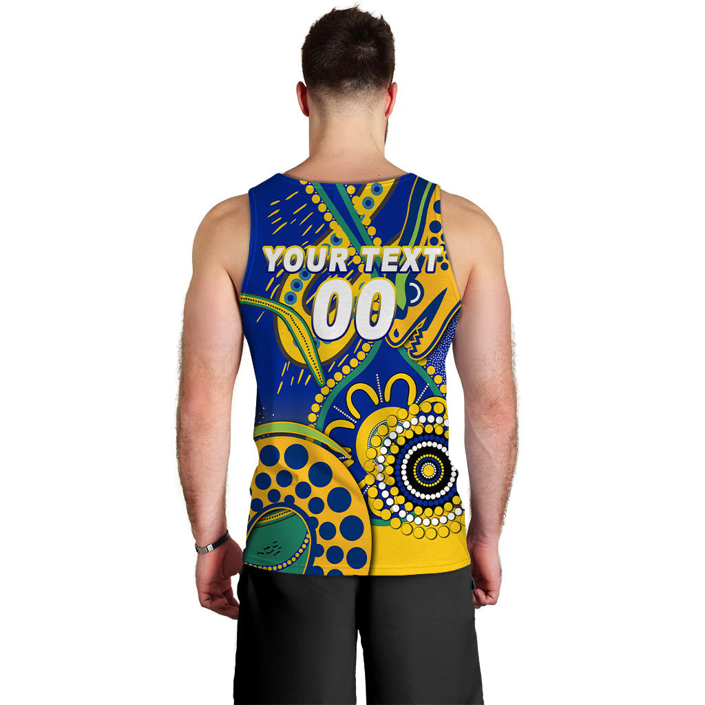 (Custom Personalised) Eels Rugby 2022 Aboriginal Art Men Tank Top - - Vibe Hoodie Shop