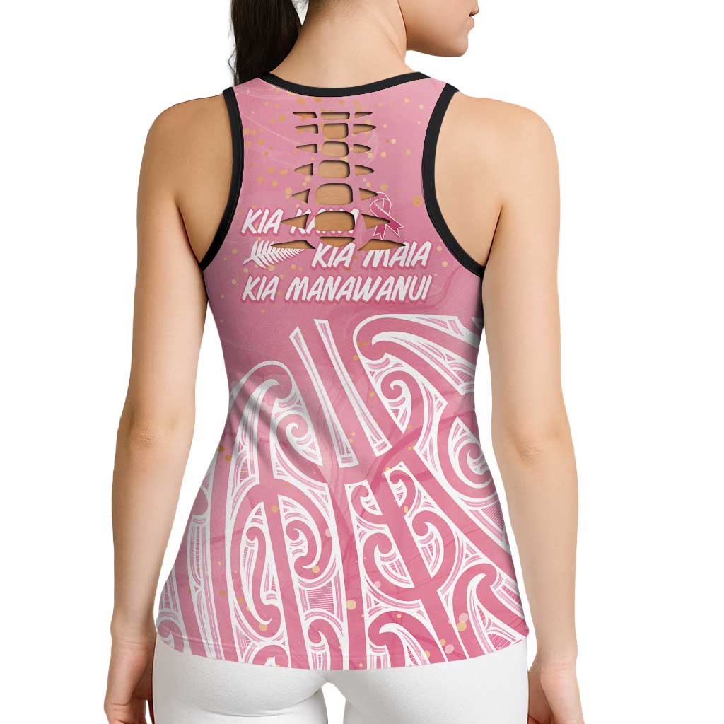 Breast Cancer Awareness Maori Hollow Tank Top Kia Kaha Kia Maia Kia Manawanui - Vibe Hoodie
