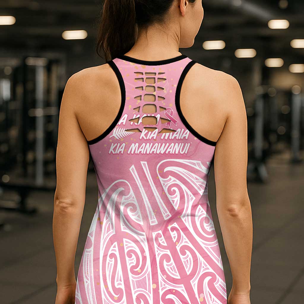 Breast Cancer Awareness Maori Hollow Tank Top Kia Kaha Kia Maia Kia Manawanui - Vibe Hoodie