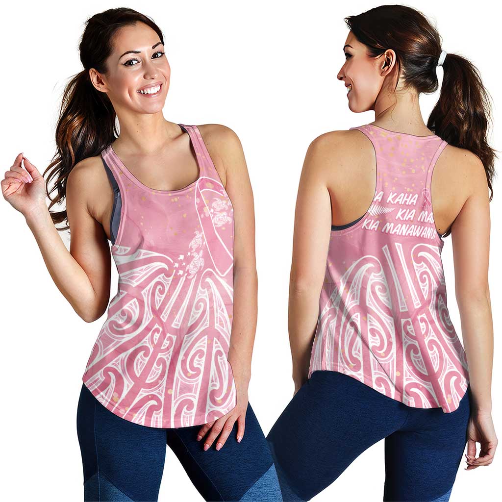 Breast Cancer Awareness Maori Women Racerback Tank Kia Kaha Kia Maia Kia Manawanui - Vibe Hoodie