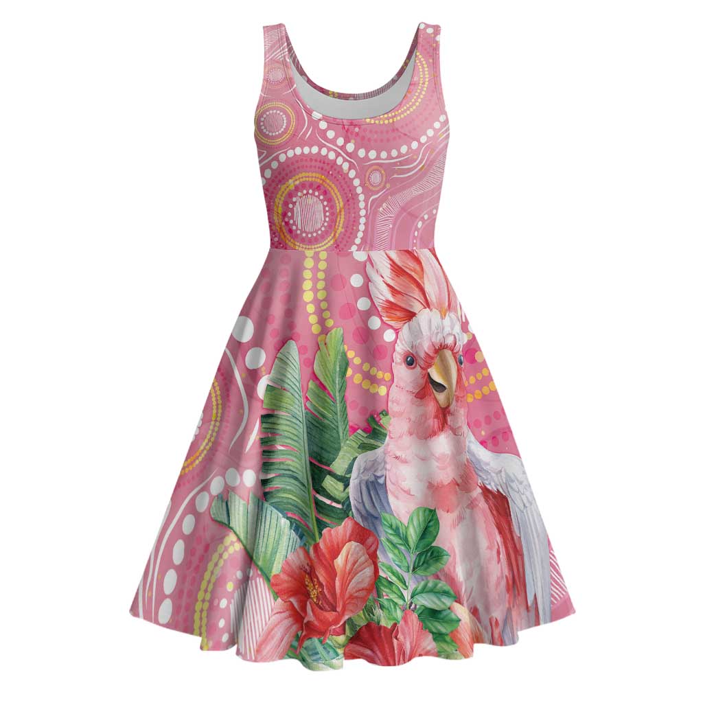 Breast Cancer Pink Cockatoo Midi Dress Australia Indigenous Watercolor Glaze - Vibe Hoodie