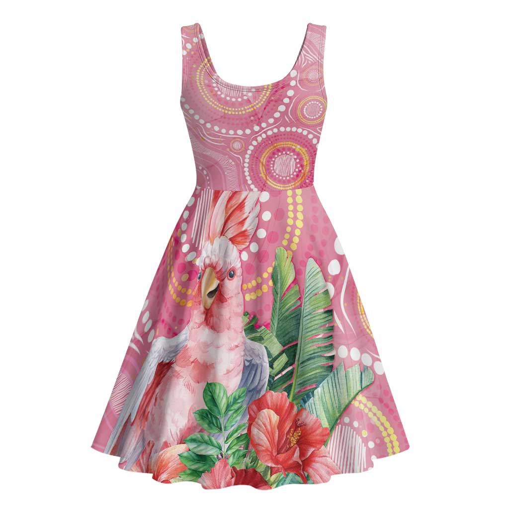 Breast Cancer Pink Cockatoo Midi Dress Australia Indigenous Watercolor Glaze - Vibe Hoodie