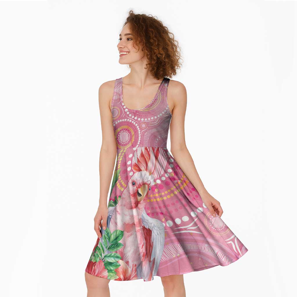 Breast Cancer Pink Cockatoo Midi Dress Australia Indigenous Watercolor Glaze - Vibe Hoodie