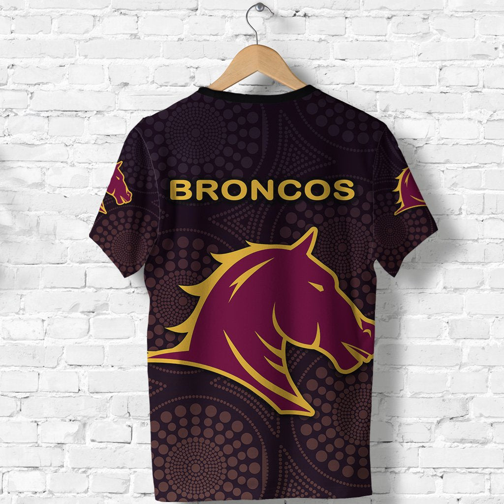 (Custom Personalised) Brisbane T shirt Broncos Simple Indigenous - Vibe Hoodie Shop