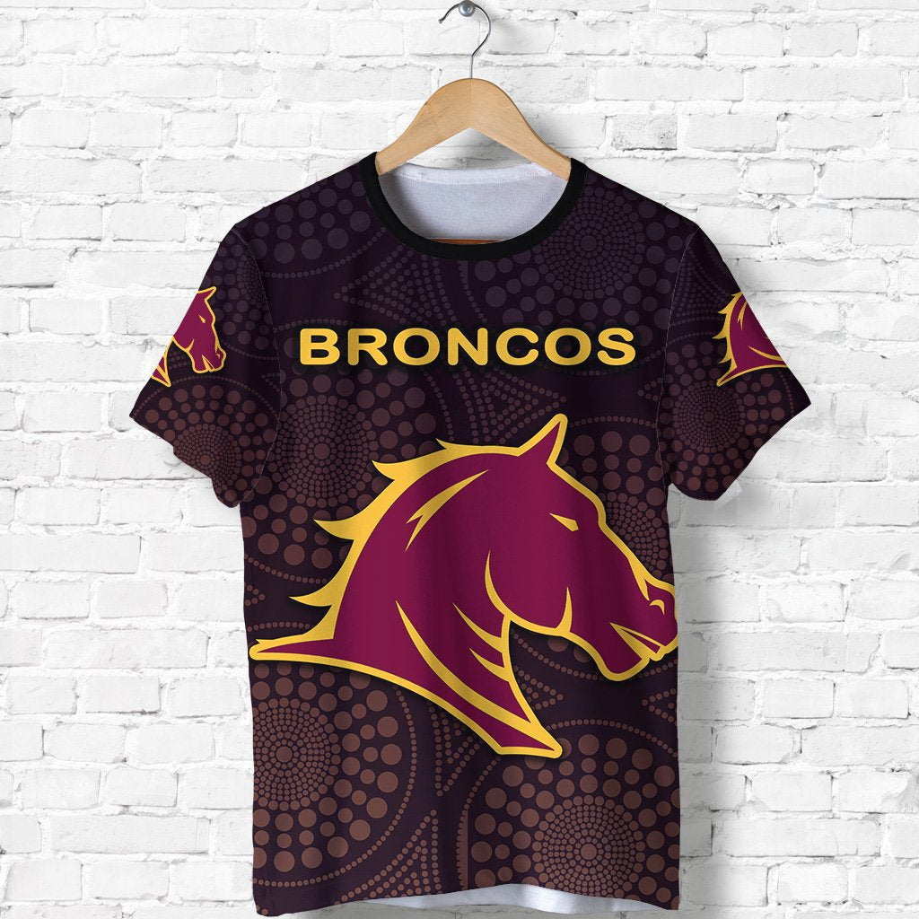 Brisbane T shirt Broncos Simple Indigenous - Vibe Hoodie Shop